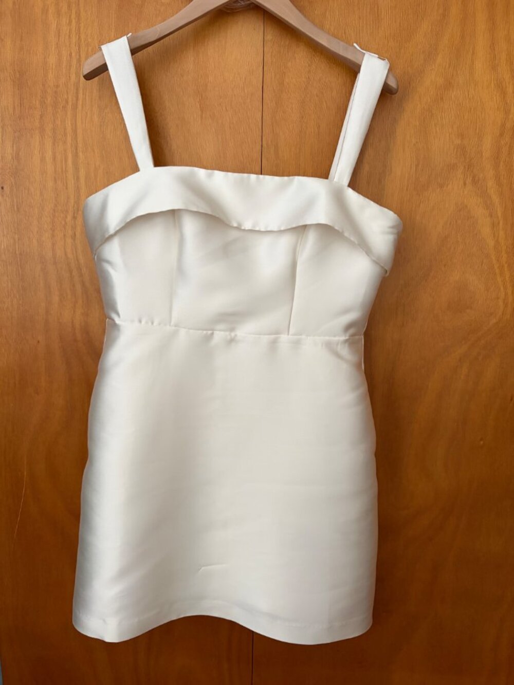 BHLDN Sleeveless Square-Neck Taffeta A-Line Mini Dress - Picture 5 of 9